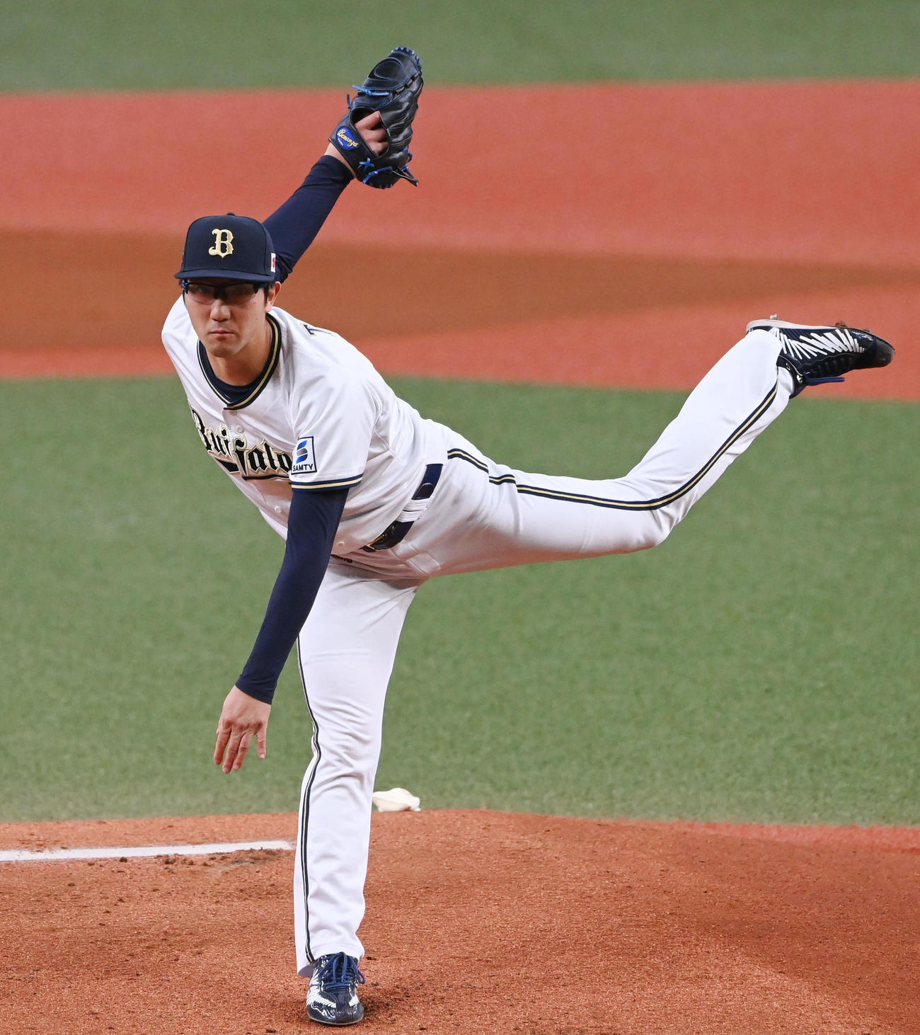 オリックス対巨人　力投するオリックス先発の田嶋（撮影・和賀正仁）