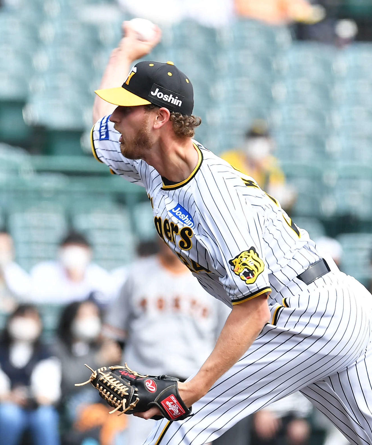 阪神対巨人　阪神2番手として登板したB・ケラー（撮影・岩下翔太）