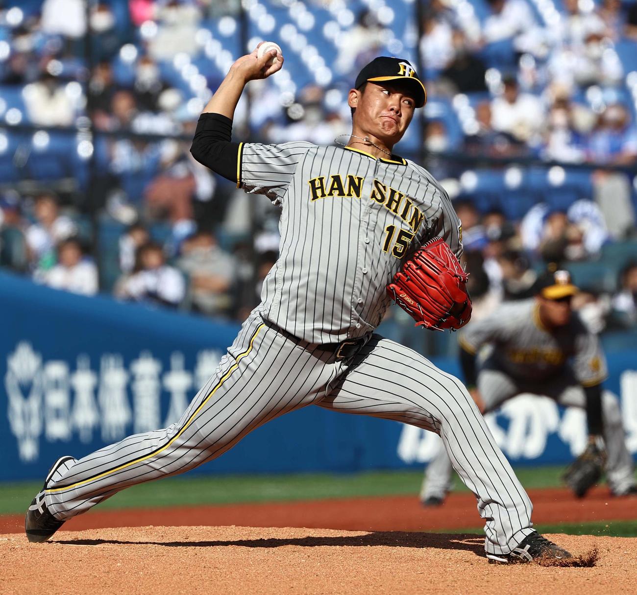 DeNA対阪神　4回無失点と好投した西純（撮影・上田博志）