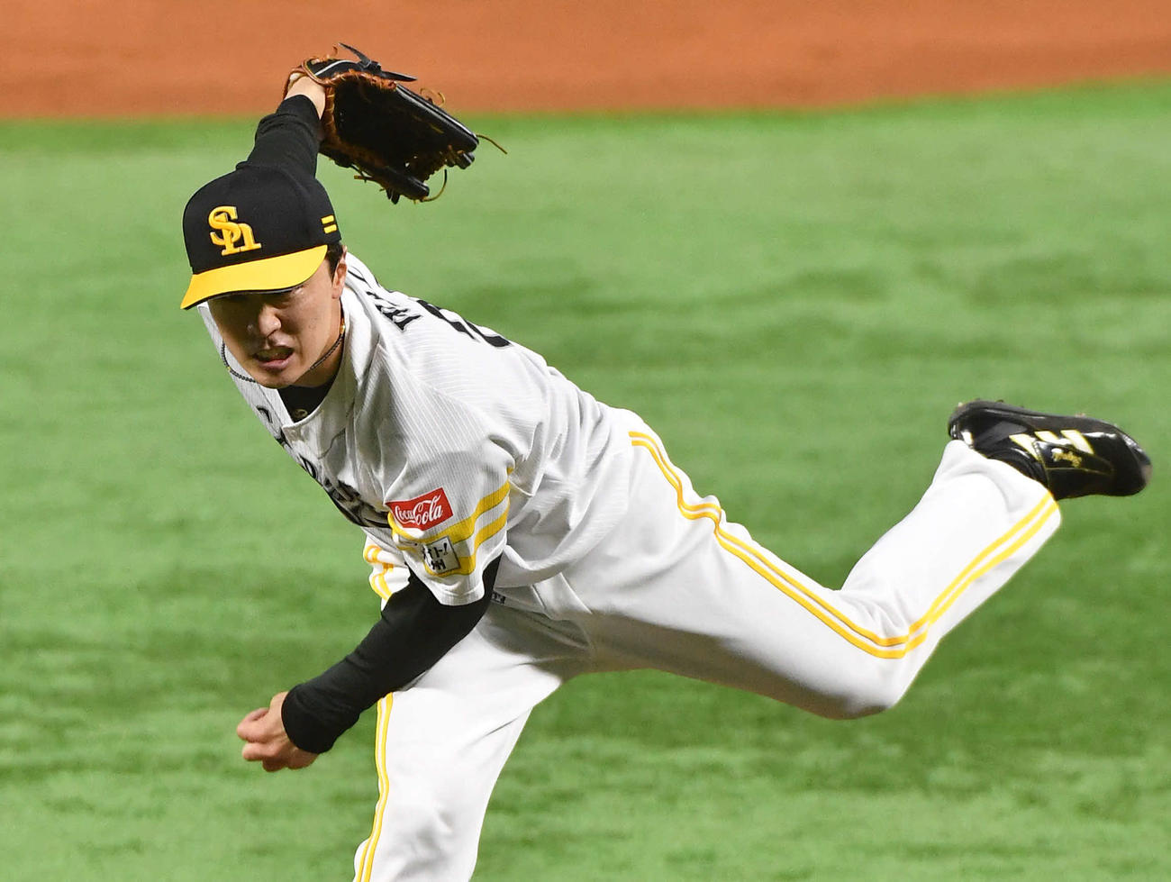 ソフトバンク対巨人　ソフトバンク先発の和田（撮影・岩下翔太）