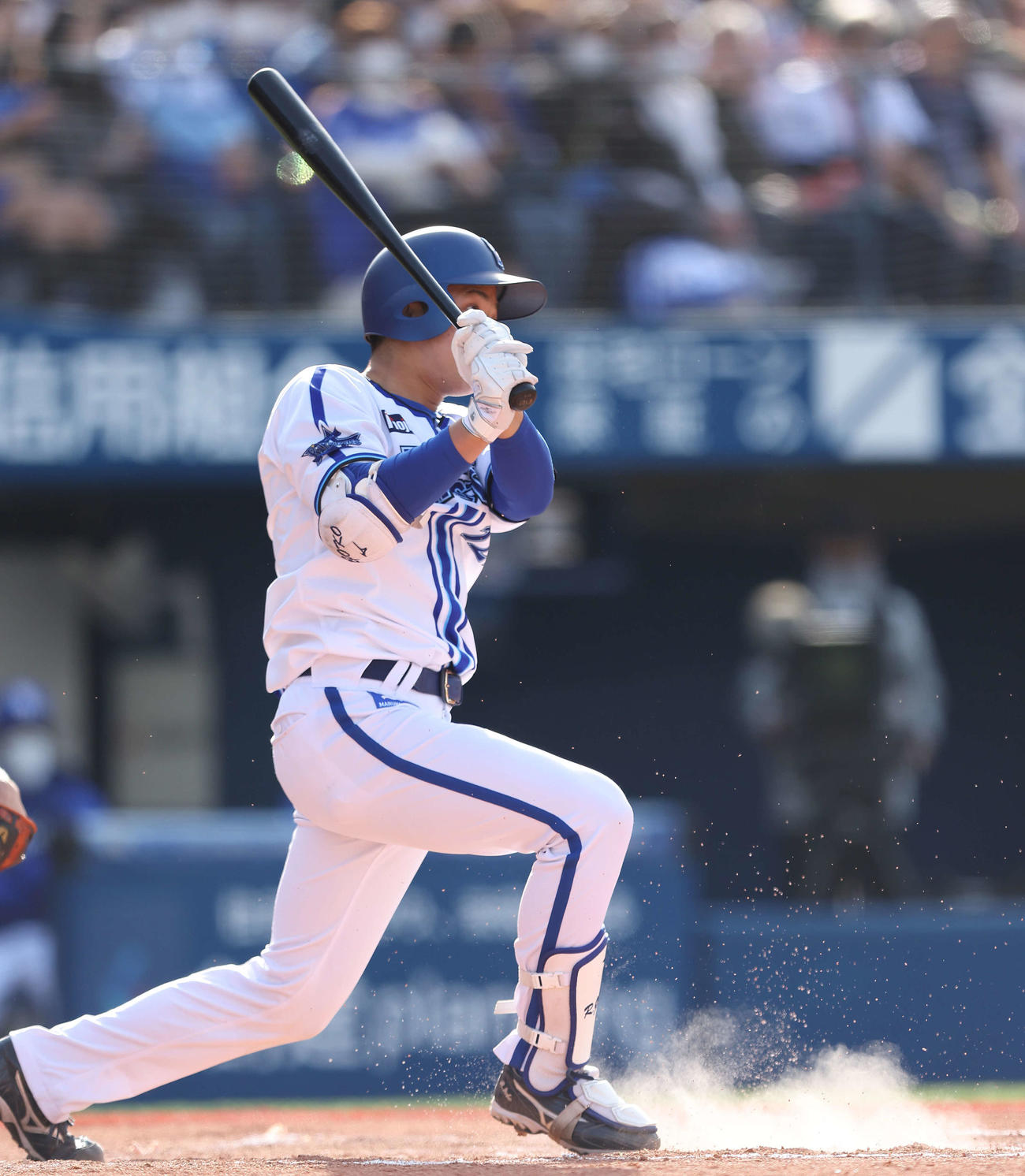 中日とのオープン戦でのDeNA上甲凌大（2023年3月11日撮影）