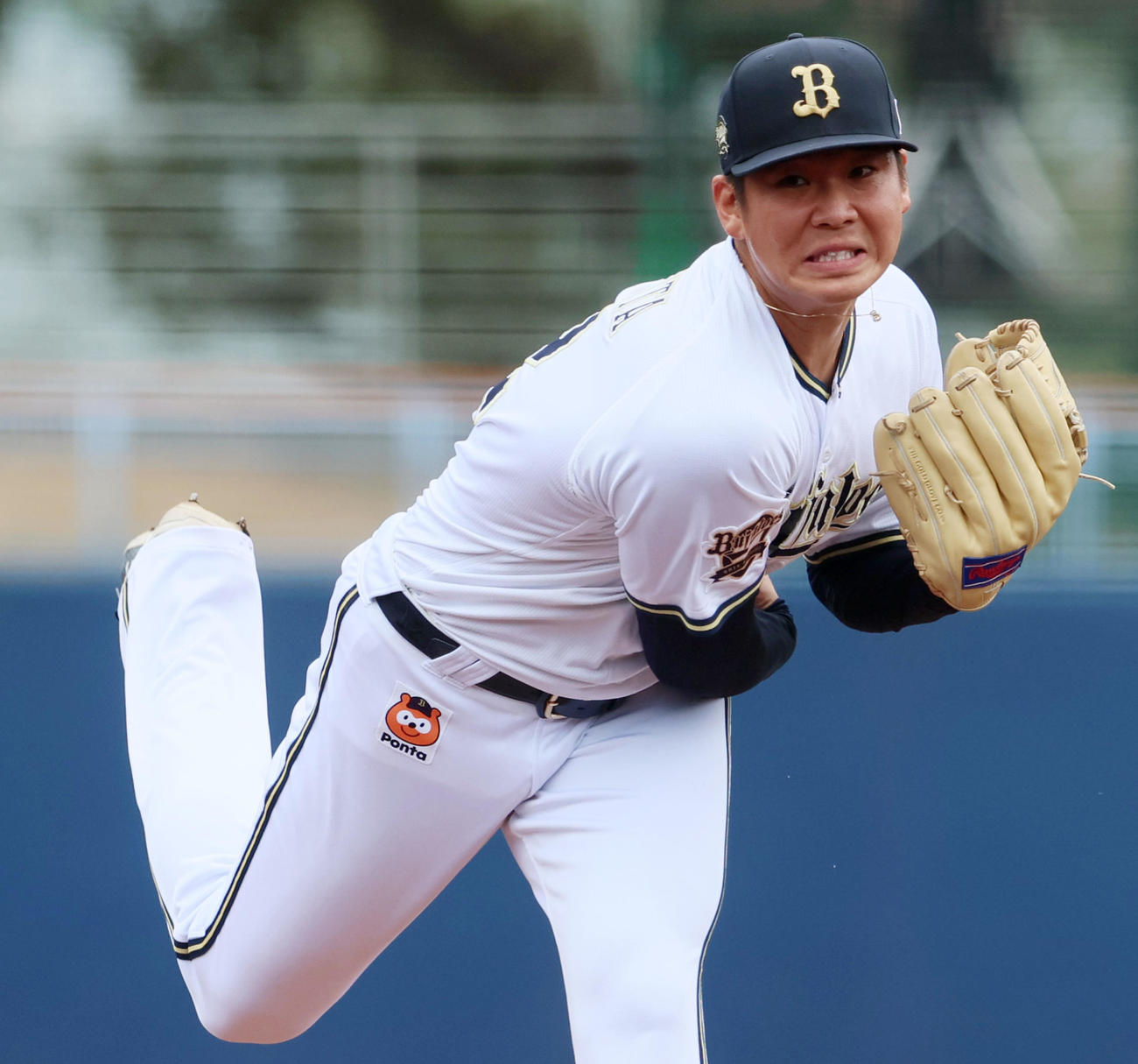 オリックス対広島　広島戦に先発する山下（撮影・加藤哉）