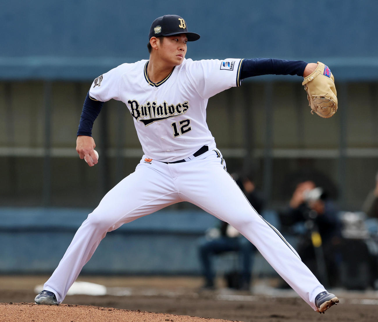 オリックス対広島　広島戦に先発する山下（撮影・加藤哉）