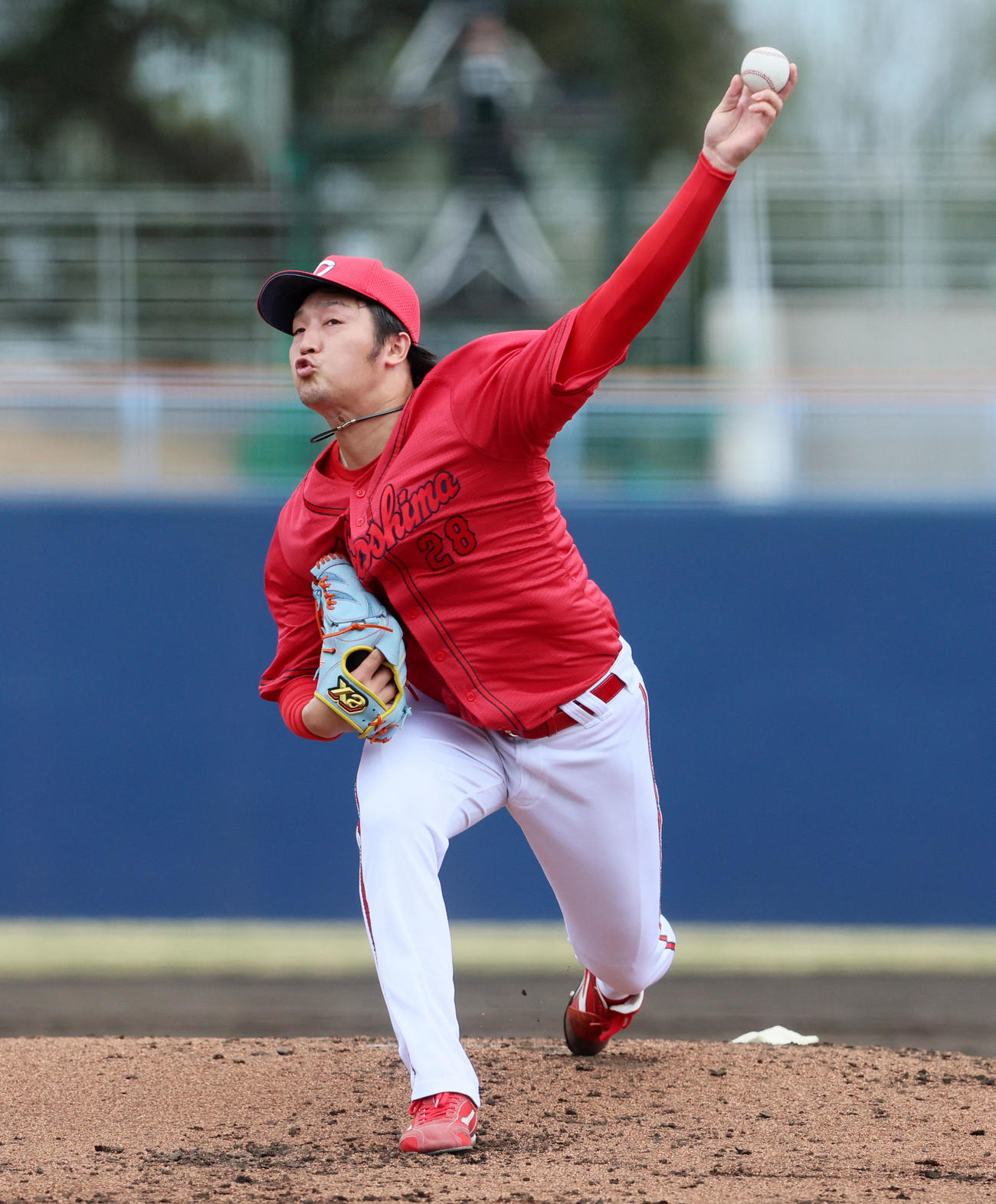 オリックス対広島　オリックス戦に先発する床田（撮影・加藤哉）