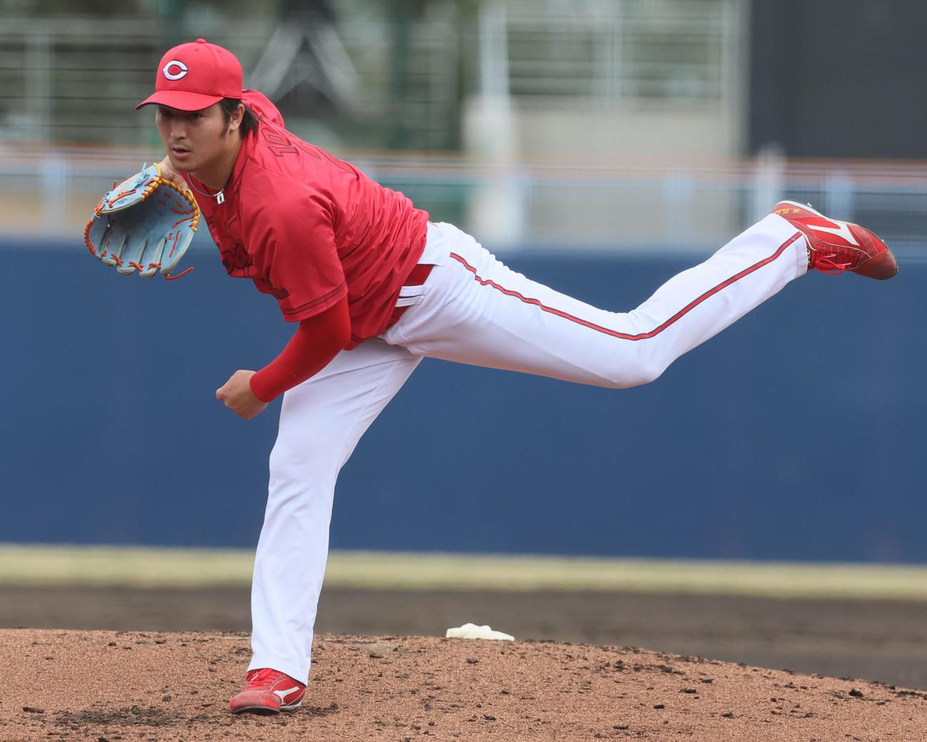 オリックス対広島　オリックス戦に先発する床田（撮影・加藤哉）