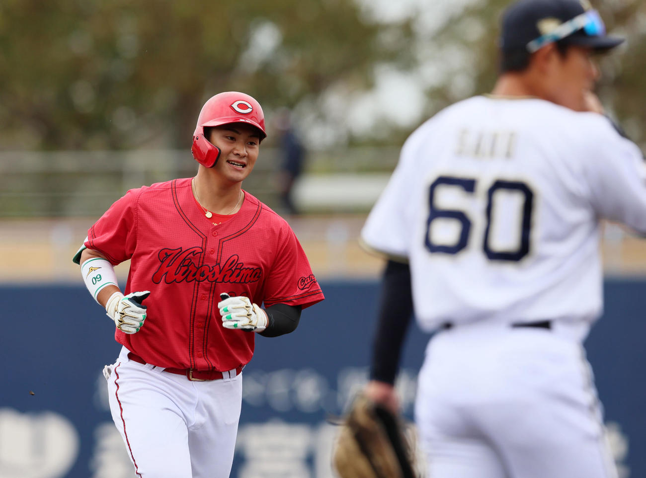 オリックス対広島　7回表広島無死、田村は右越え本塁打を放つ（撮影・加藤哉）