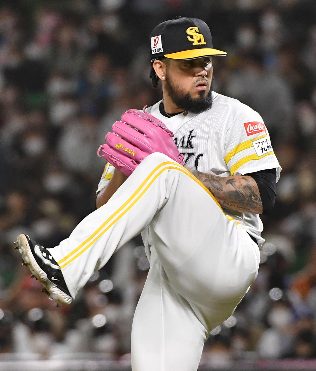 ソフトバンク対DeNA　オスナは9回表から登板し、この日も3人斬り（撮影・岩下翔太）
