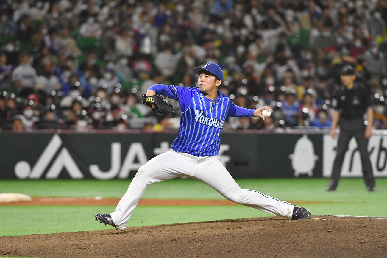 ソフトバンク対DeNA DeNA先発の東（撮影・岩下翔太）