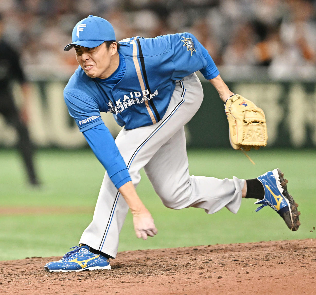 巨人対日本ハム　9回、日本ハム6番手で試合を締めた田中正（撮影・滝沢徹郎）