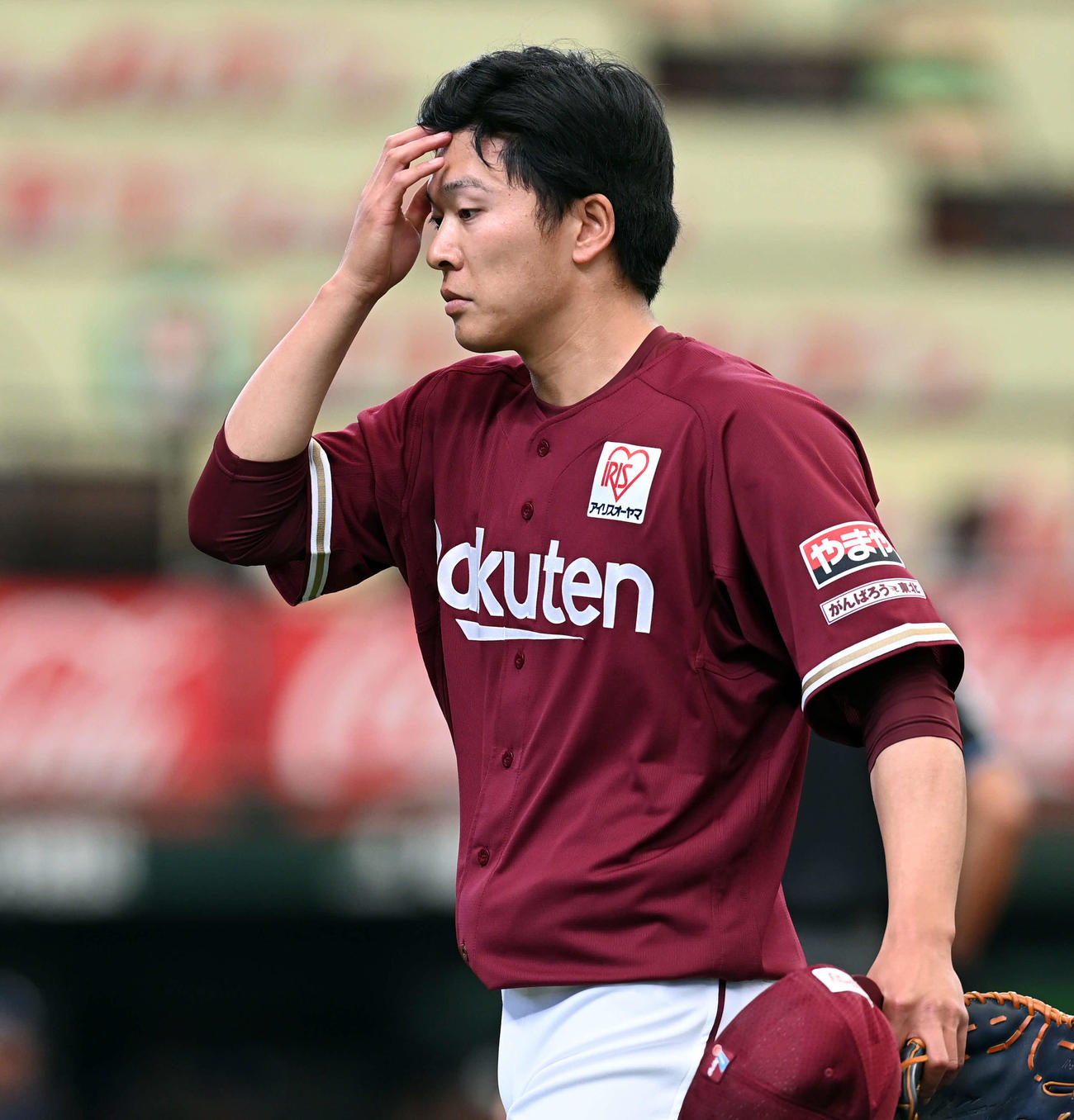 西武対楽天　1回裏、西武に勝ち越しを許した楽天の先発早川（撮影・たえ見朱実）