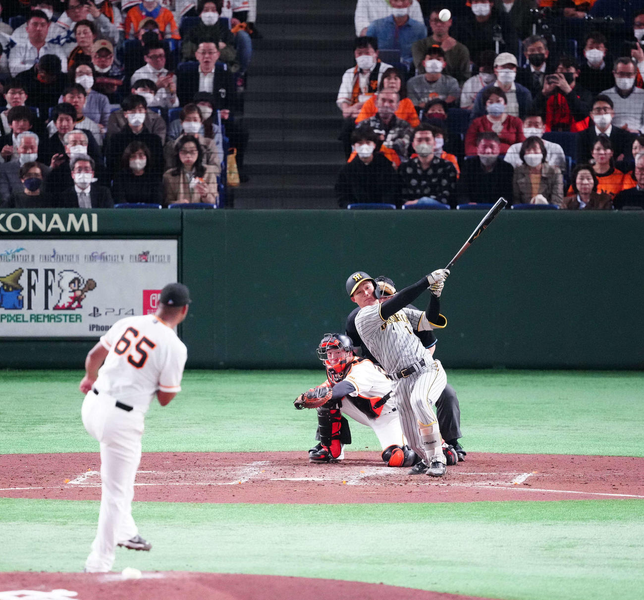 22日、巨人対阪神　5回にオープン戦第3号を放った森下