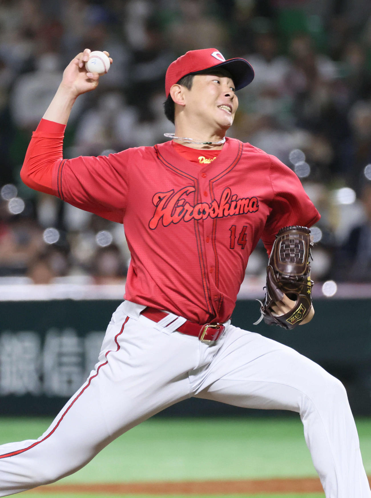 ソフトバンク戦に先発し3回を無失点に抑えた広島大瀬良（撮影・加藤孝規）