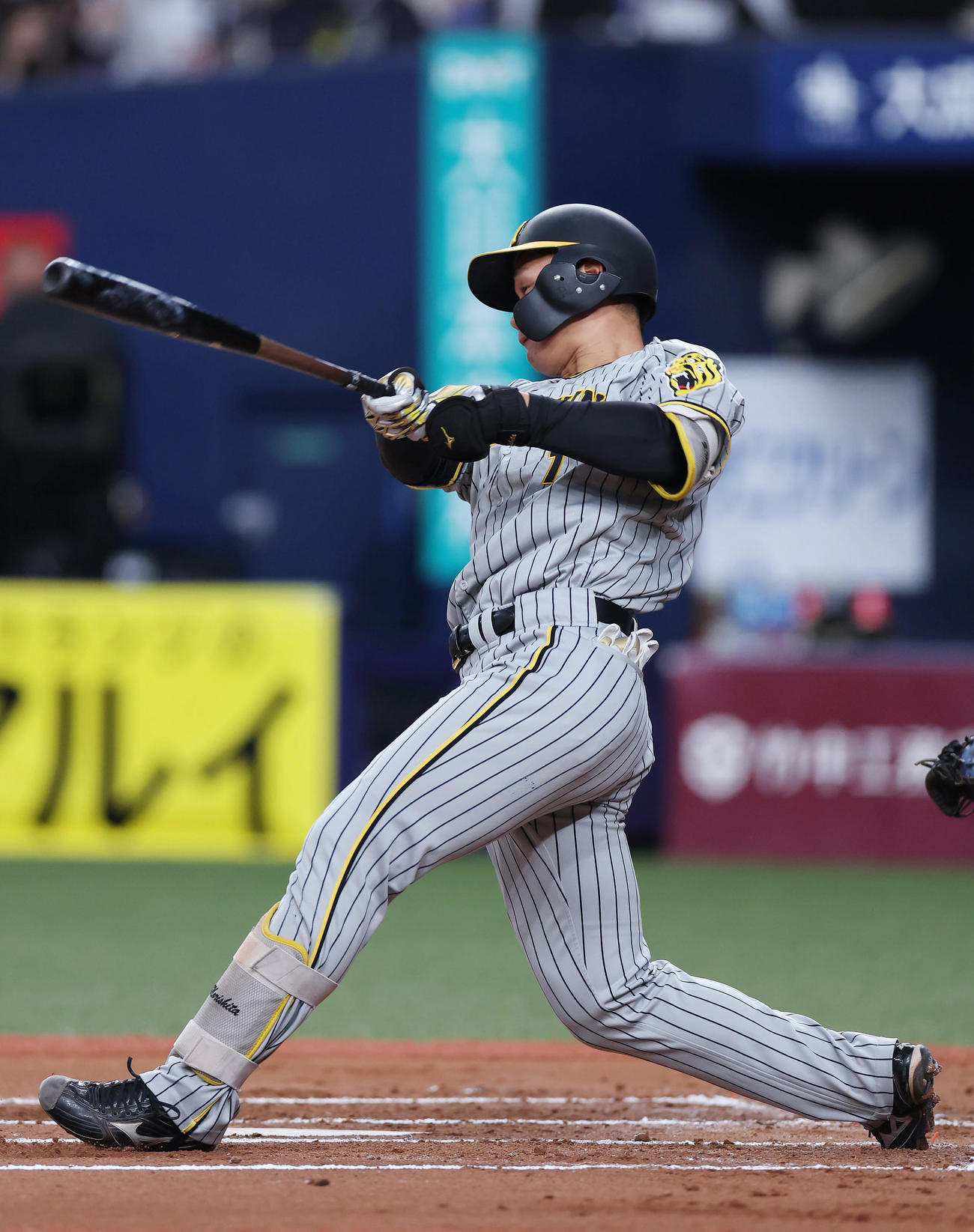 オリックス対阪神　2回表阪神2死、中前打を放つ森下（撮影・前田充）