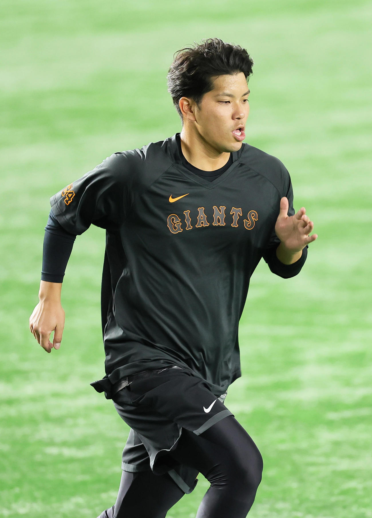 練習に合流し、調整する巨人大城卓（2023年3月24日撮影）