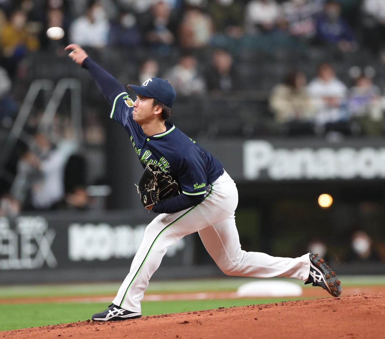 日本ハム対ヤクルト　ヤクルト先発の吉村（撮影・黒川智章）