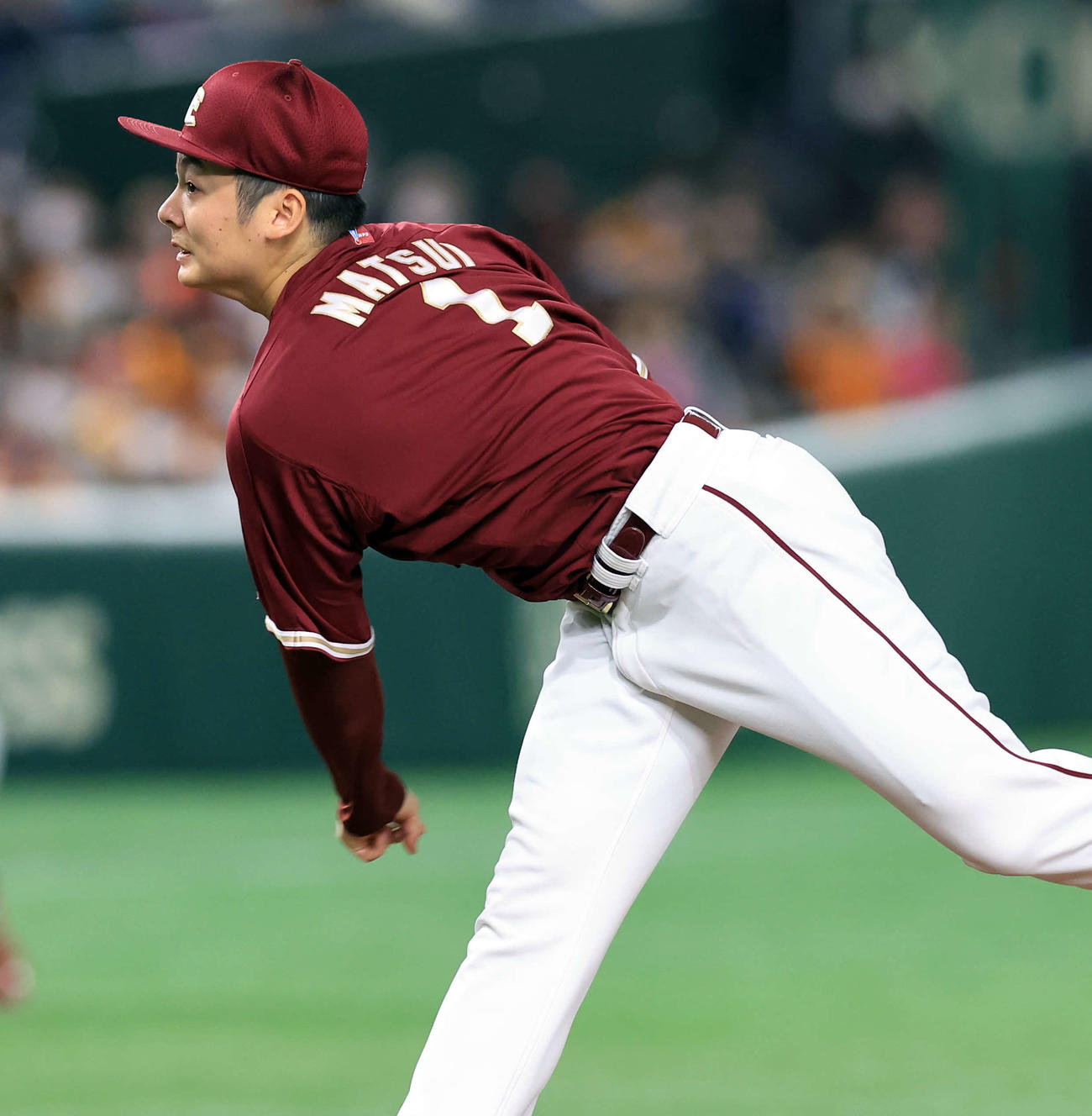 巨人対楽天　8回裏巨人の攻撃で登板した松井裕（撮影・浅見桂子）