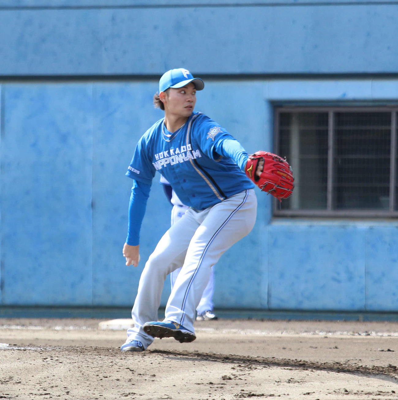 DeNA対日本ハム　先発で4回1安打無失点だった日本ハム伊藤（撮影・木下大輔）