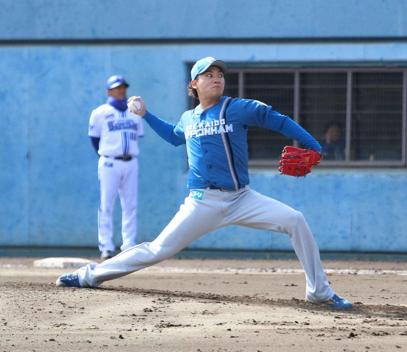 DeNA対日本ハム　先発で4回1安打無失点だった日本ハム伊藤（撮影・木下大輔）