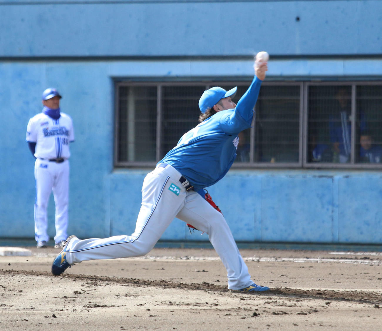 DeNA対日本ハム　先発で4回1安打無失点だった日本ハム伊藤（撮影・木下大輔）
