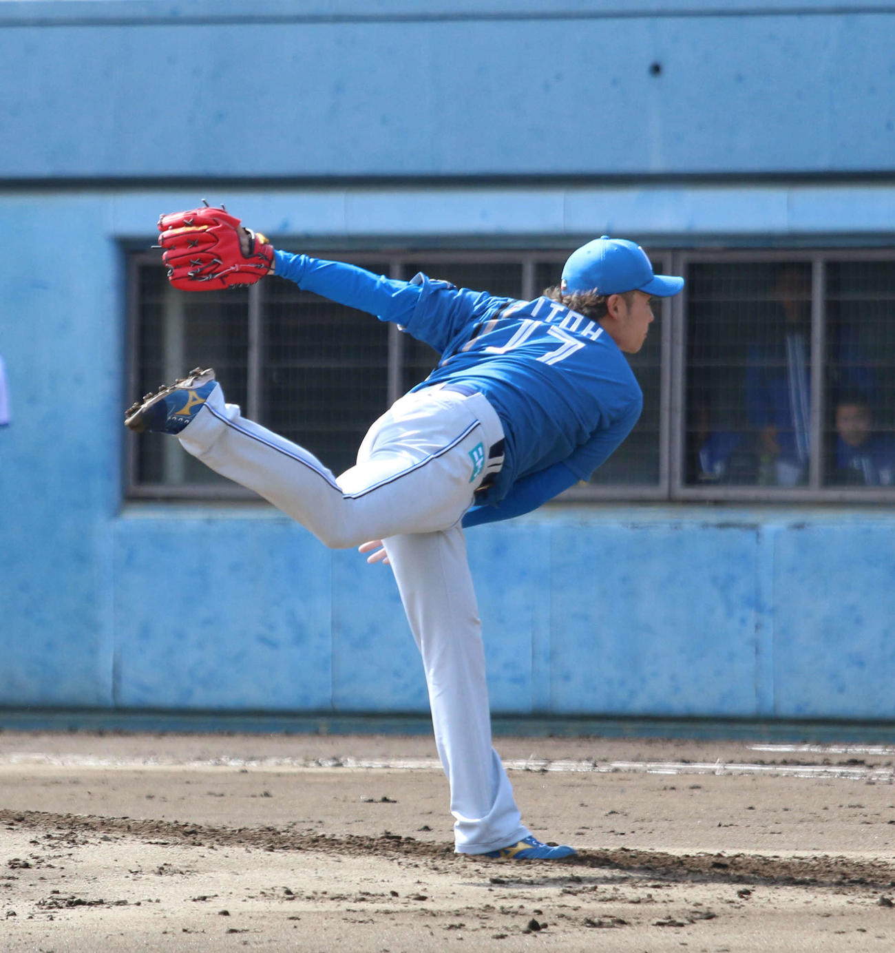 DeNA対日本ハム　先発で4回1安打無失点だった日本ハム伊藤（撮影・木下大輔）
