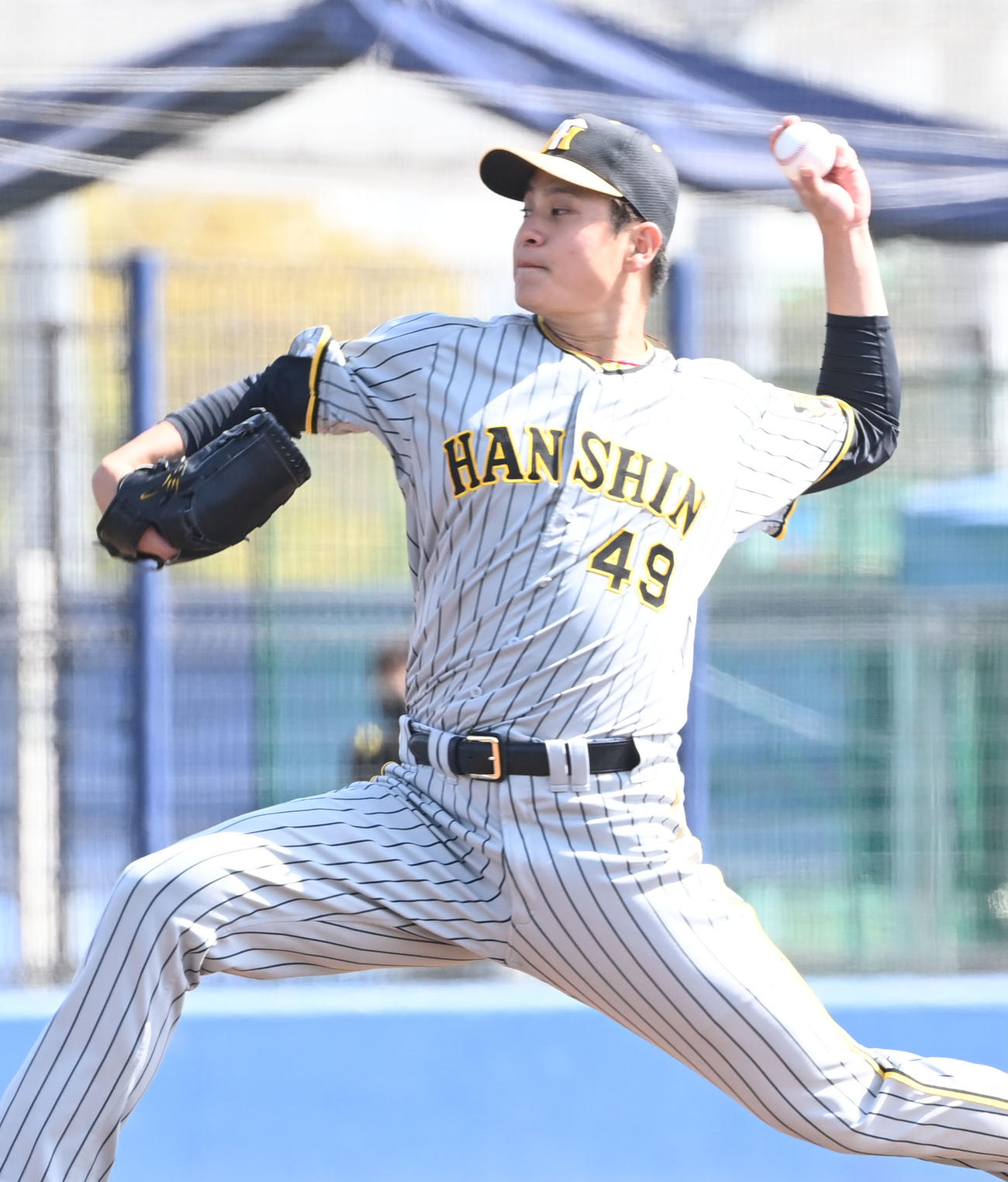 オリックス対阪神　先発し5回を1失点に抑える大竹（撮影・和賀正仁）
