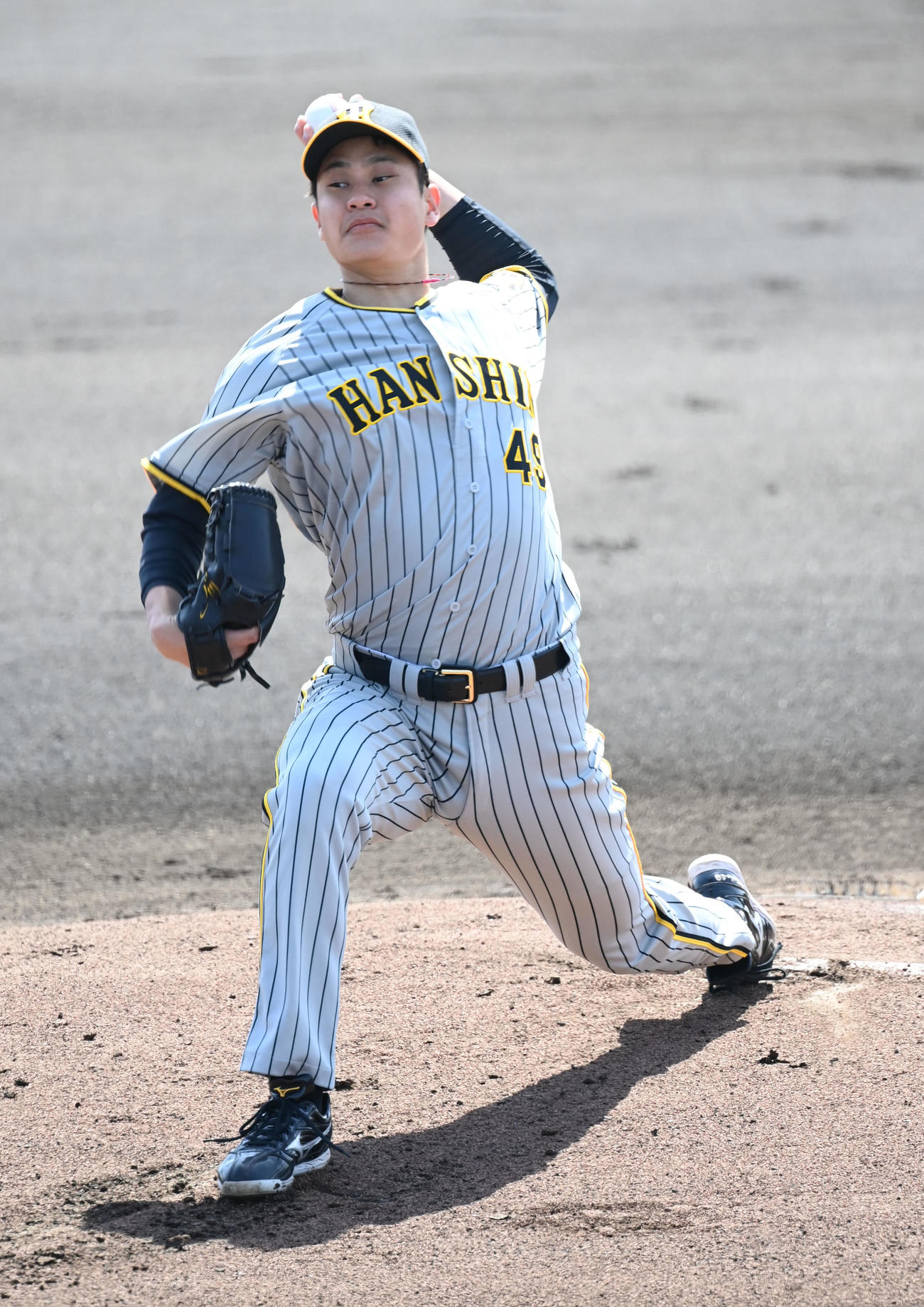 オリックス対阪神　先発し5回を1失点に抑える大竹（撮影・和賀正仁）