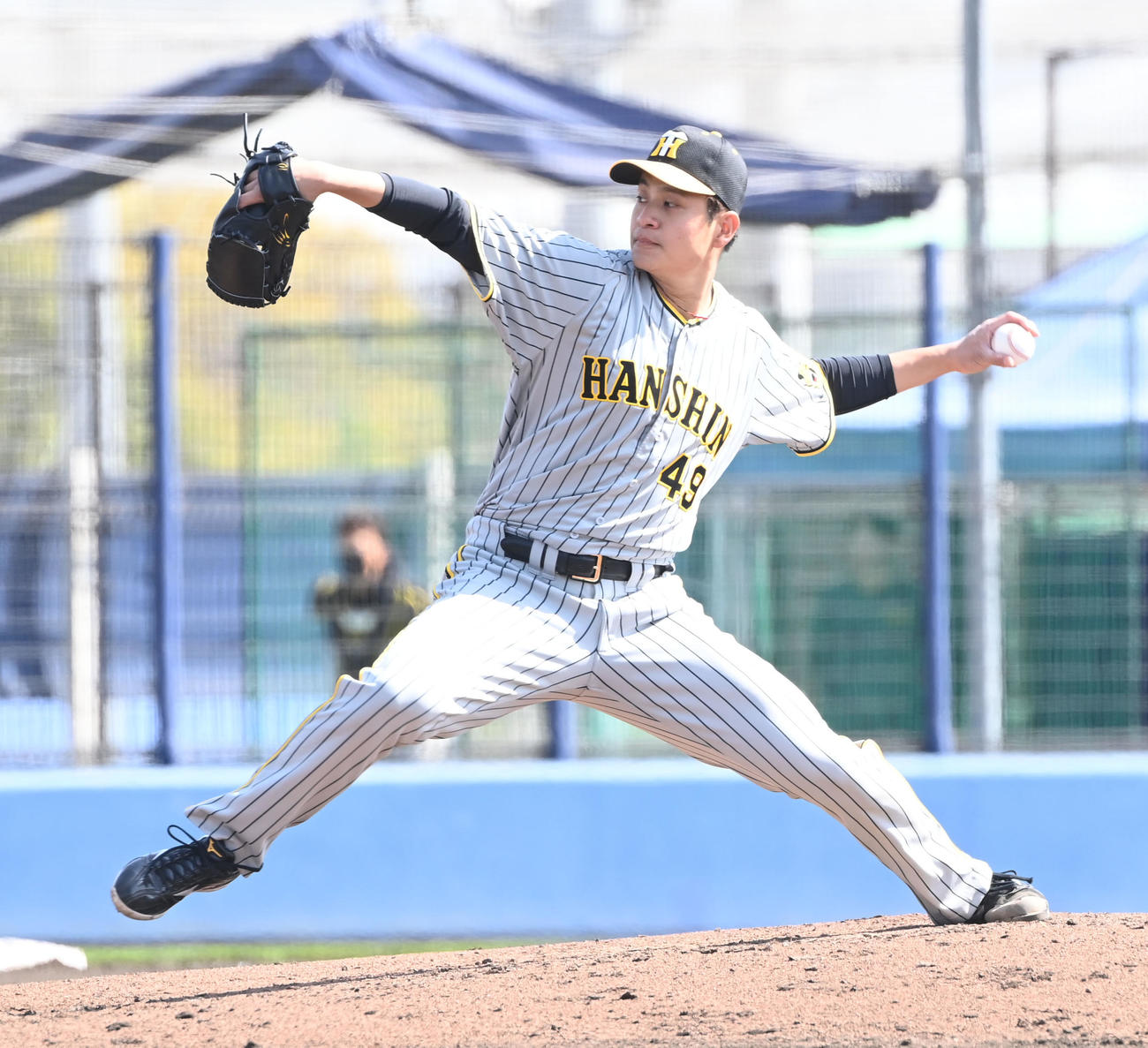オリックス対阪神　先発し5回を1失点に抑える大竹（撮影・和賀正仁）