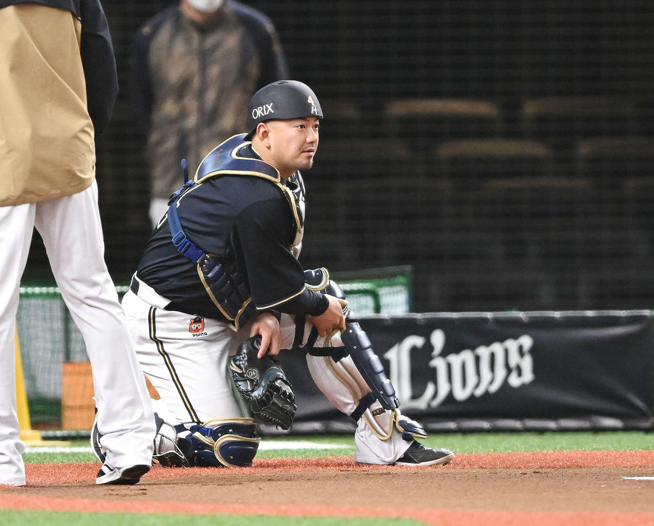 ベルーナドームで練習に臨むオリックス森（撮影・滝沢徹郎）