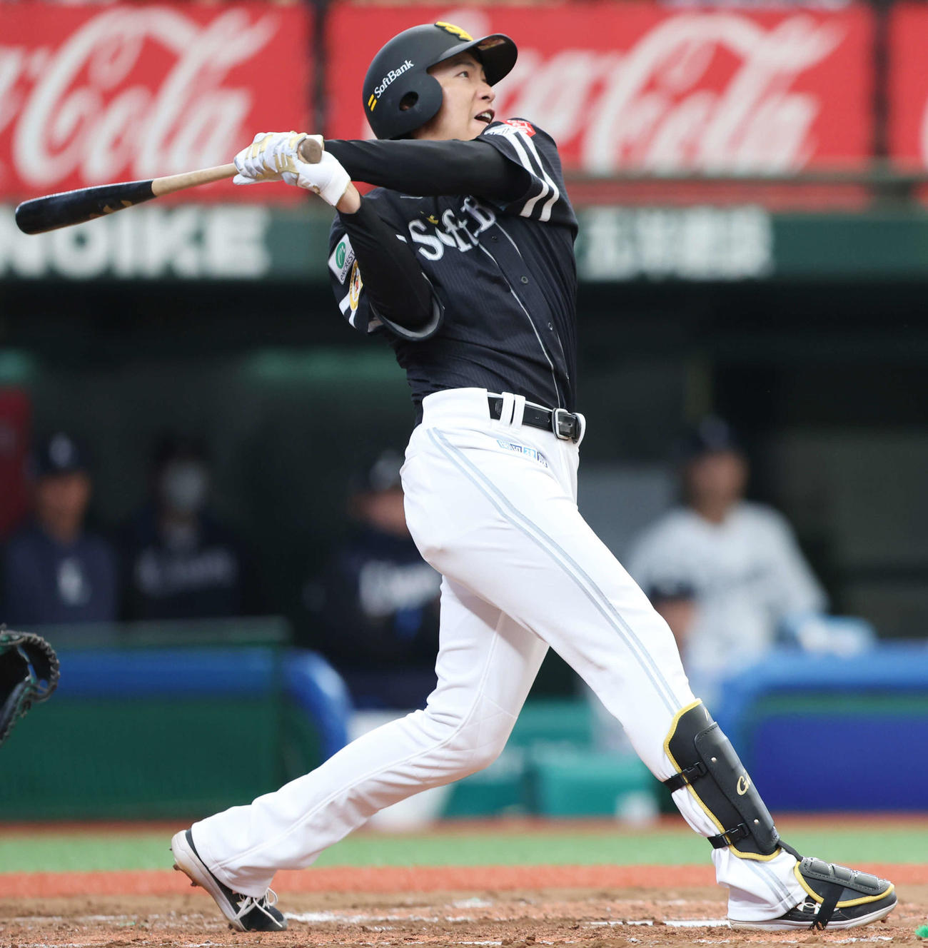3月11日、西武戦で2点本塁打を放った柳田