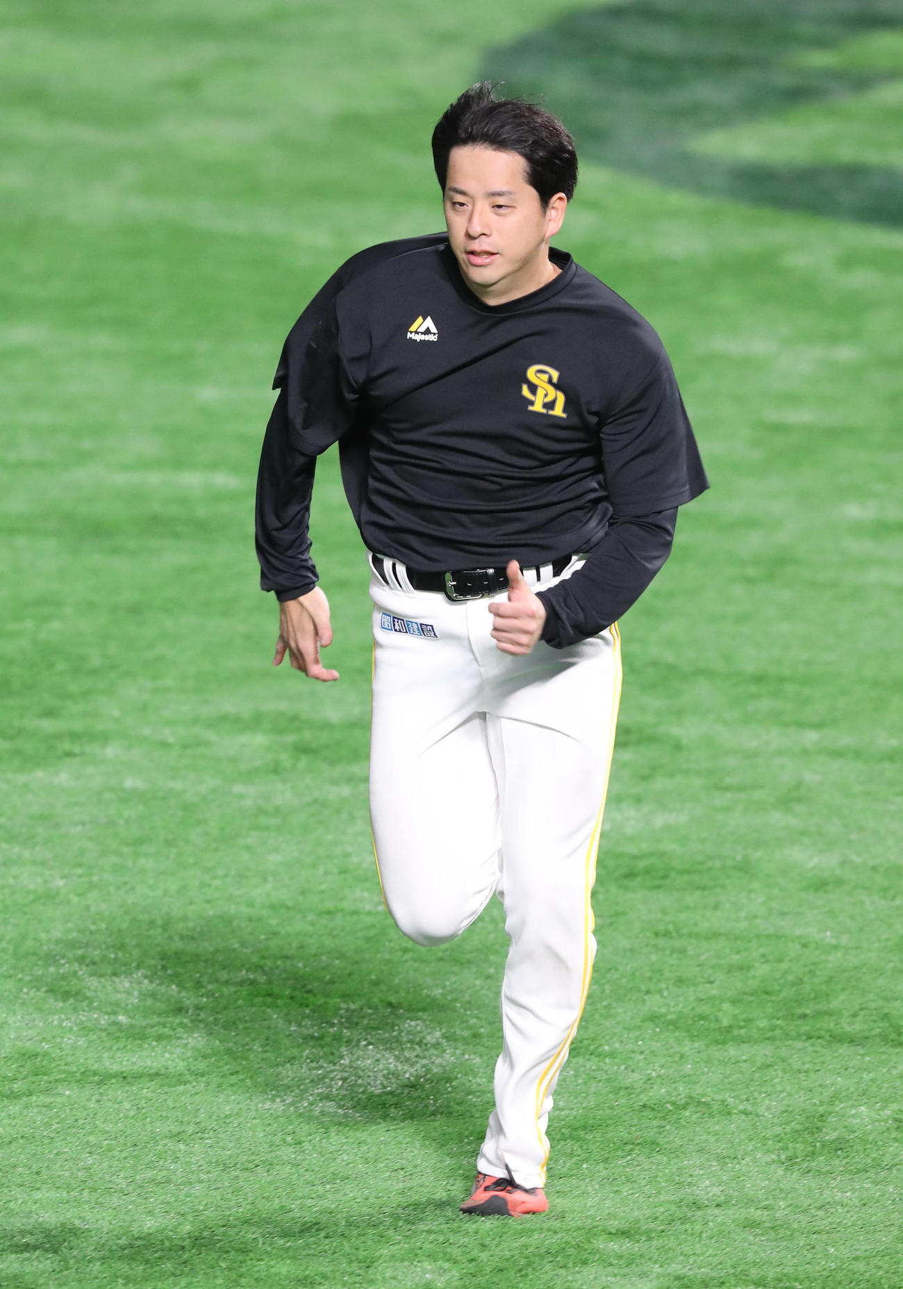 インターバル走で調整する大関友久（撮影・梅根麻紀）