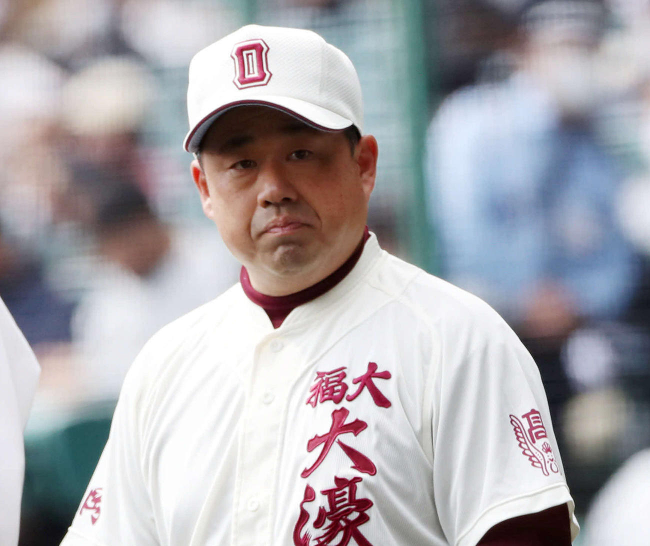 山下を指導した福岡大大濠高の八木監督（21年3月撮影）