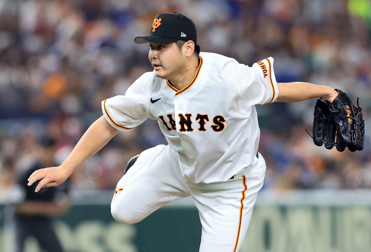 巨人対中日　8回表中日の攻撃を抑えた田中豊（撮影・浅見桂子）