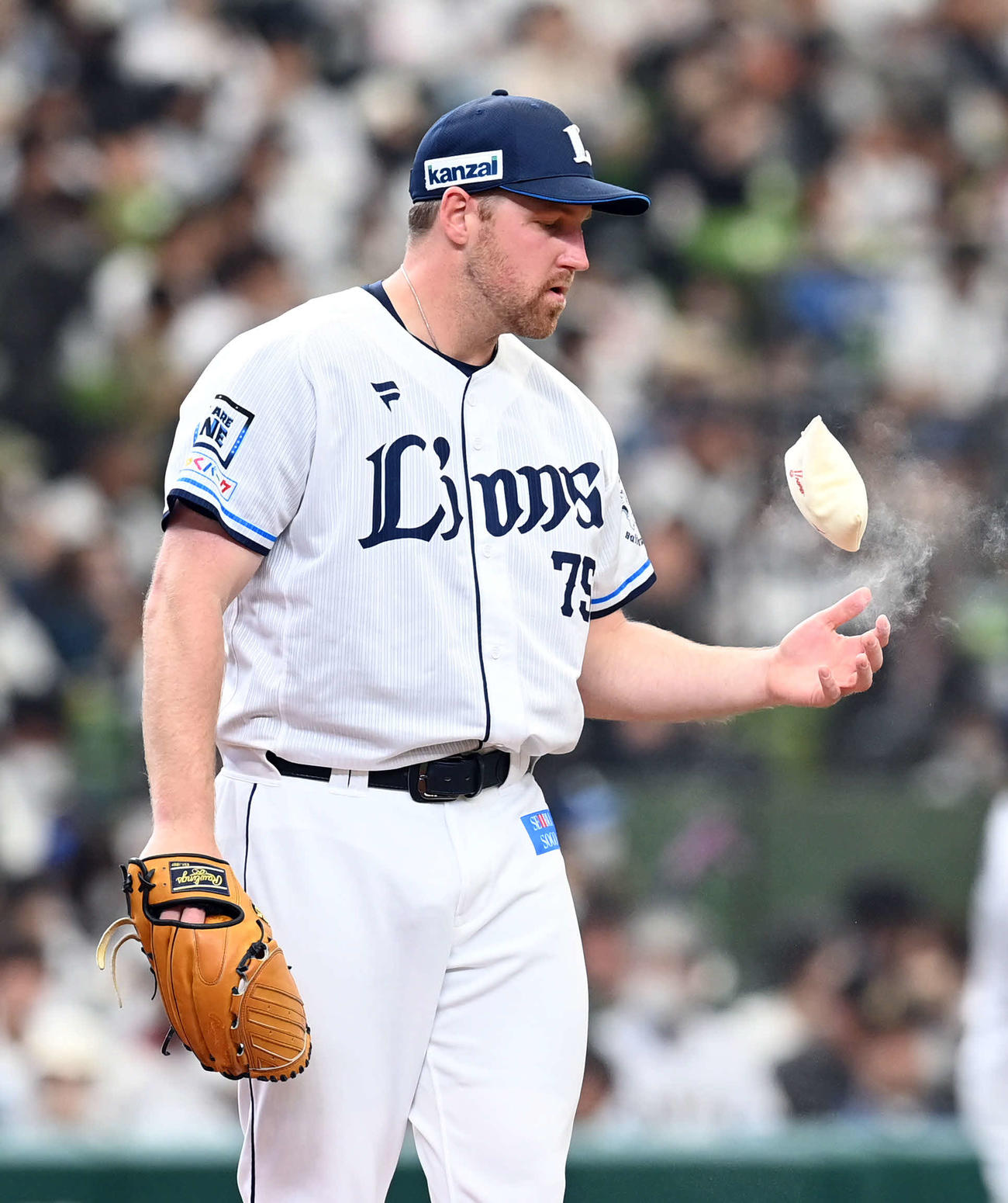 西武対オリックス　1回に2失点した西武の先発エンス（撮影・たえ見朱実）