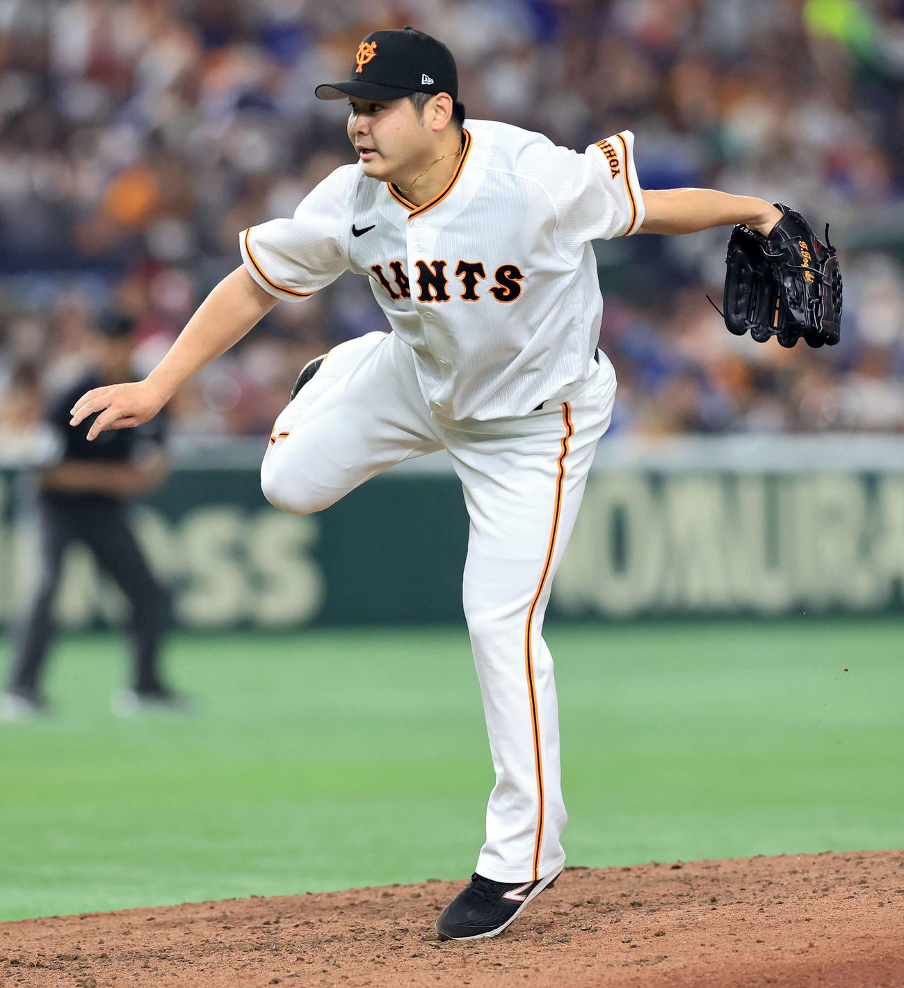 巨人対中日　8回表中日の攻撃を抑えた田中豊（撮影・浅見桂子）