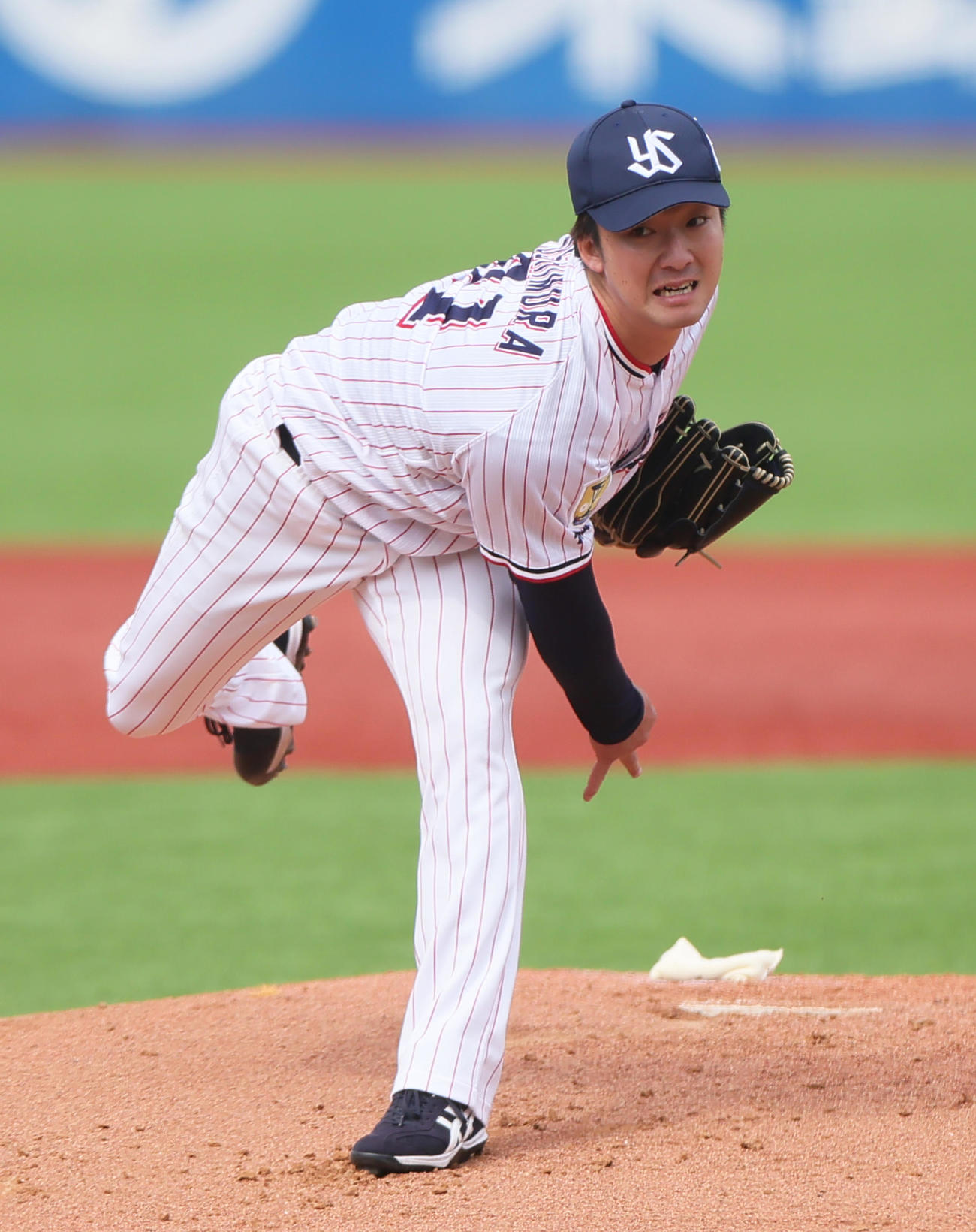 ヤクルト対広島　プロ初登板初先発のヤクルト吉村（撮影・足立雅史）