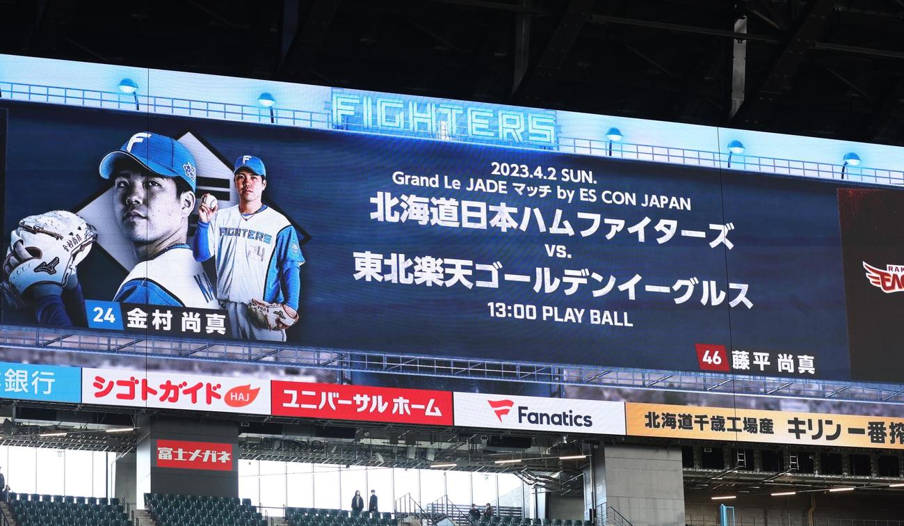日本ハム対楽天　日本ハム金村尚真と楽天藤平尚真の「尚真」対決（撮影・黒川智章）