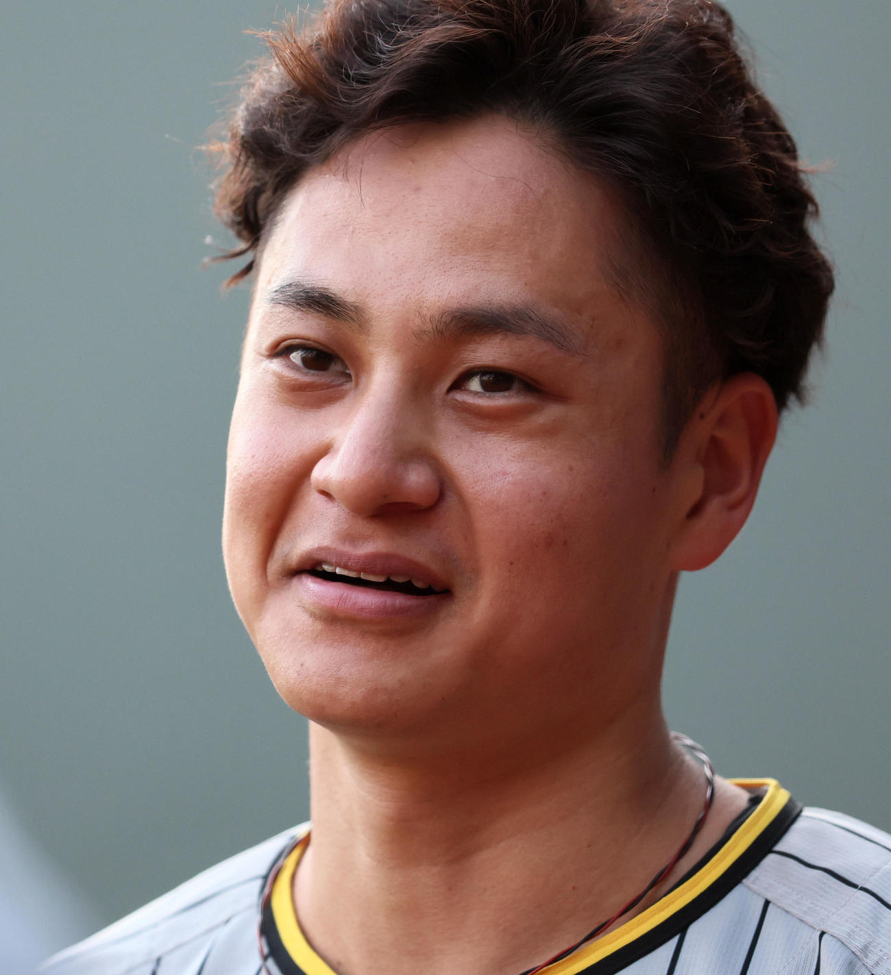 練習でダッシュする大竹（撮影・加藤哉）