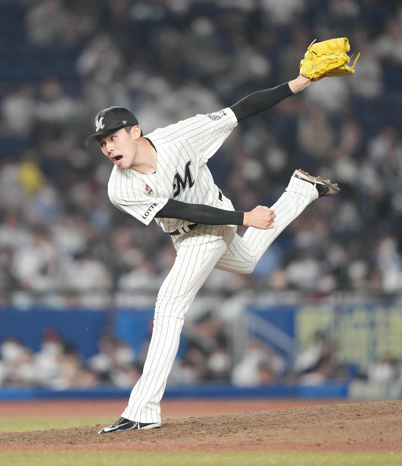 ロッテ佐々木朗希（2022年8月26日撮影）