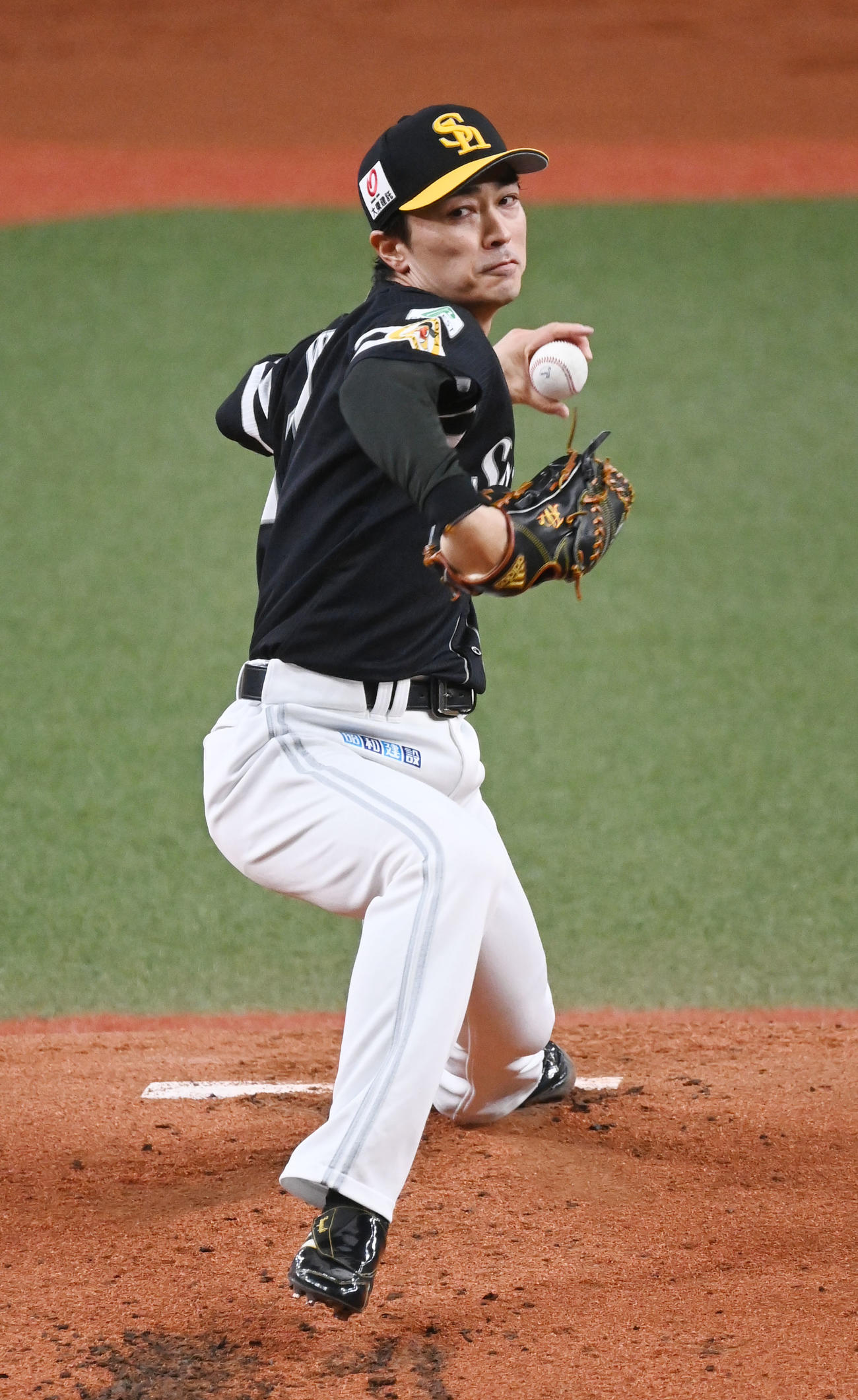 オリックス対ソフトバンク　ソフトバンク先発の和田（撮影・和賀正仁）