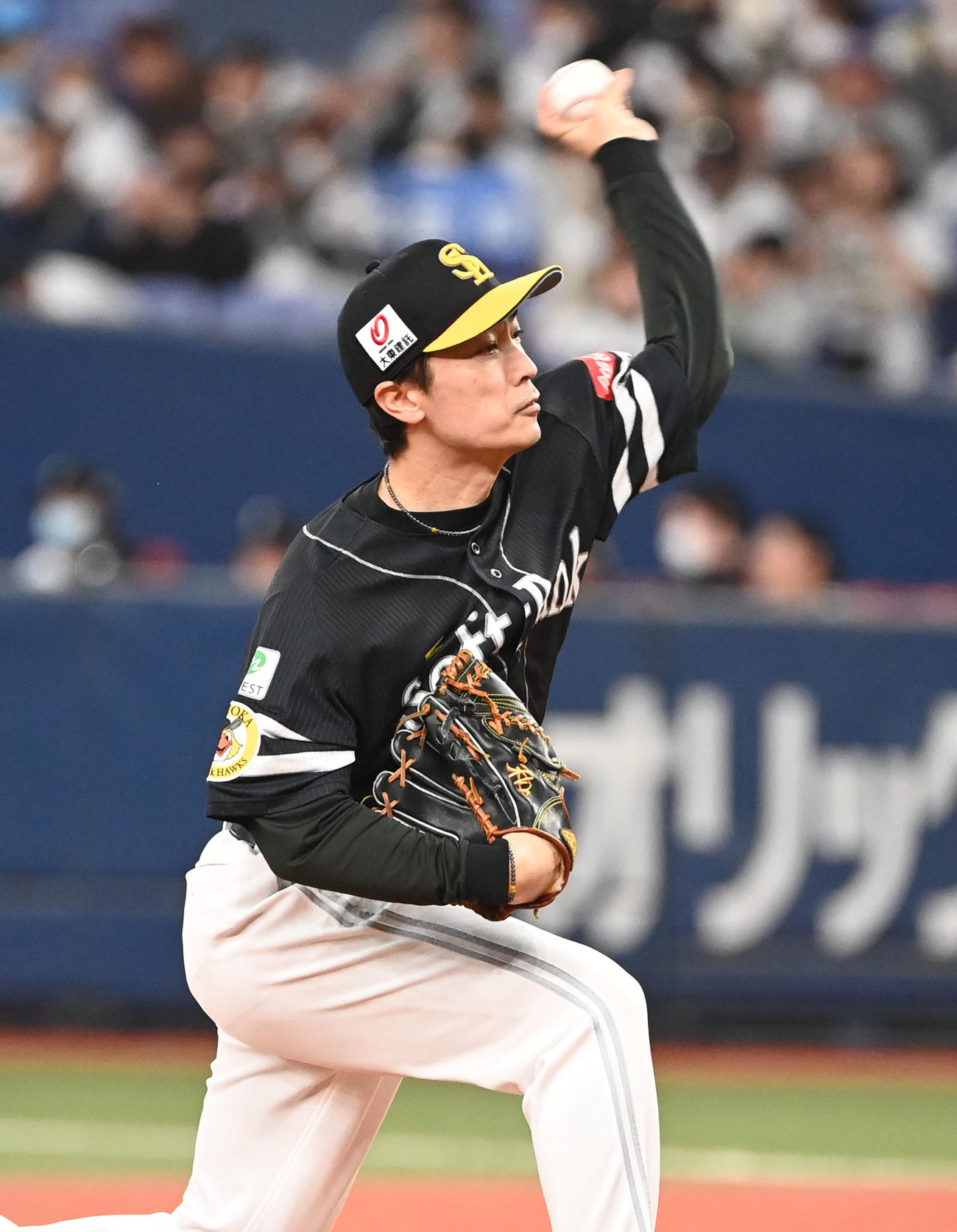 オリックス対ソフトバンク　先発するソフトバンク和田（撮影・和賀正仁）