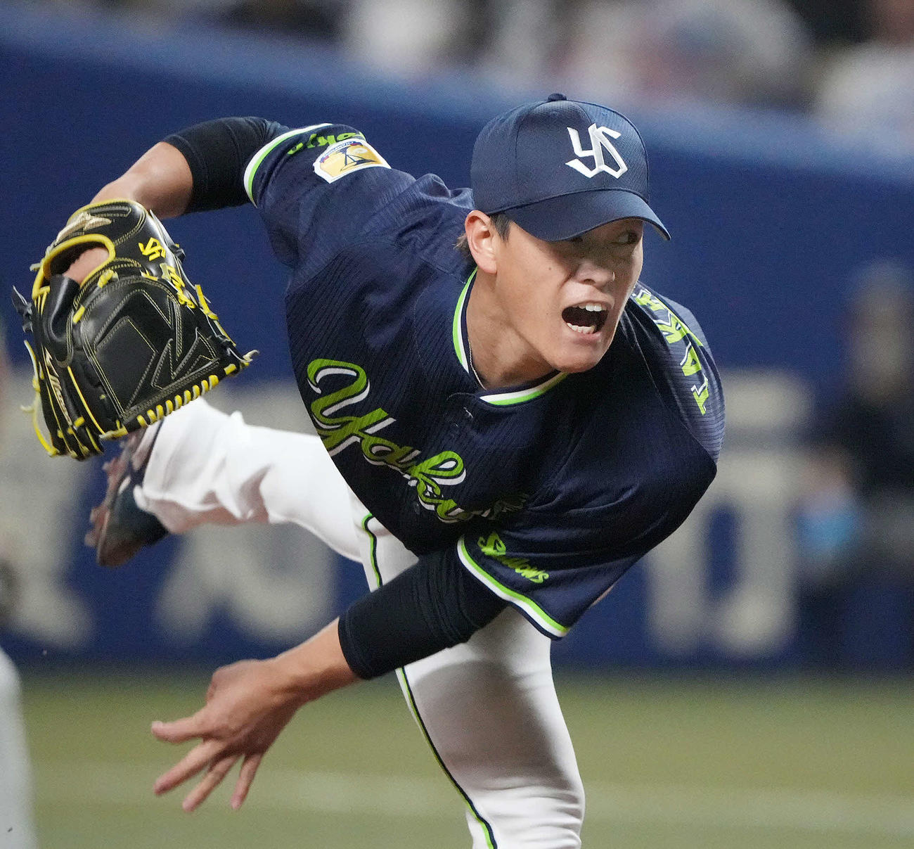 中日対ヤクルト戦　ヤクルト先発の高橋（撮影・森本幸一）