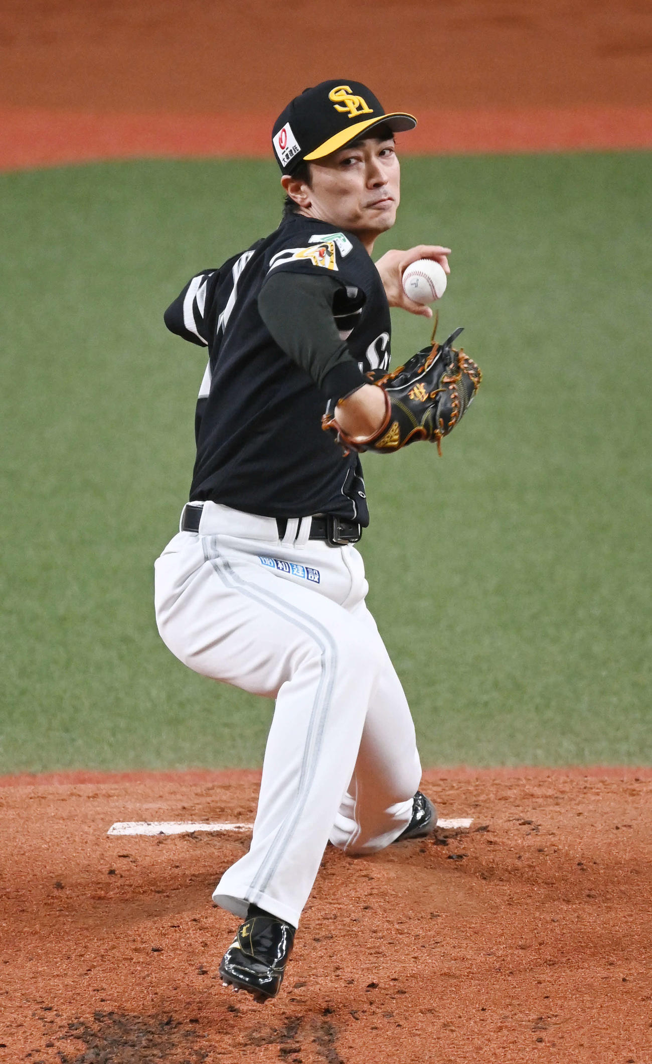 オリックス対ソフトバンク　ソフトバンク先発の和田（撮影・和賀正仁）