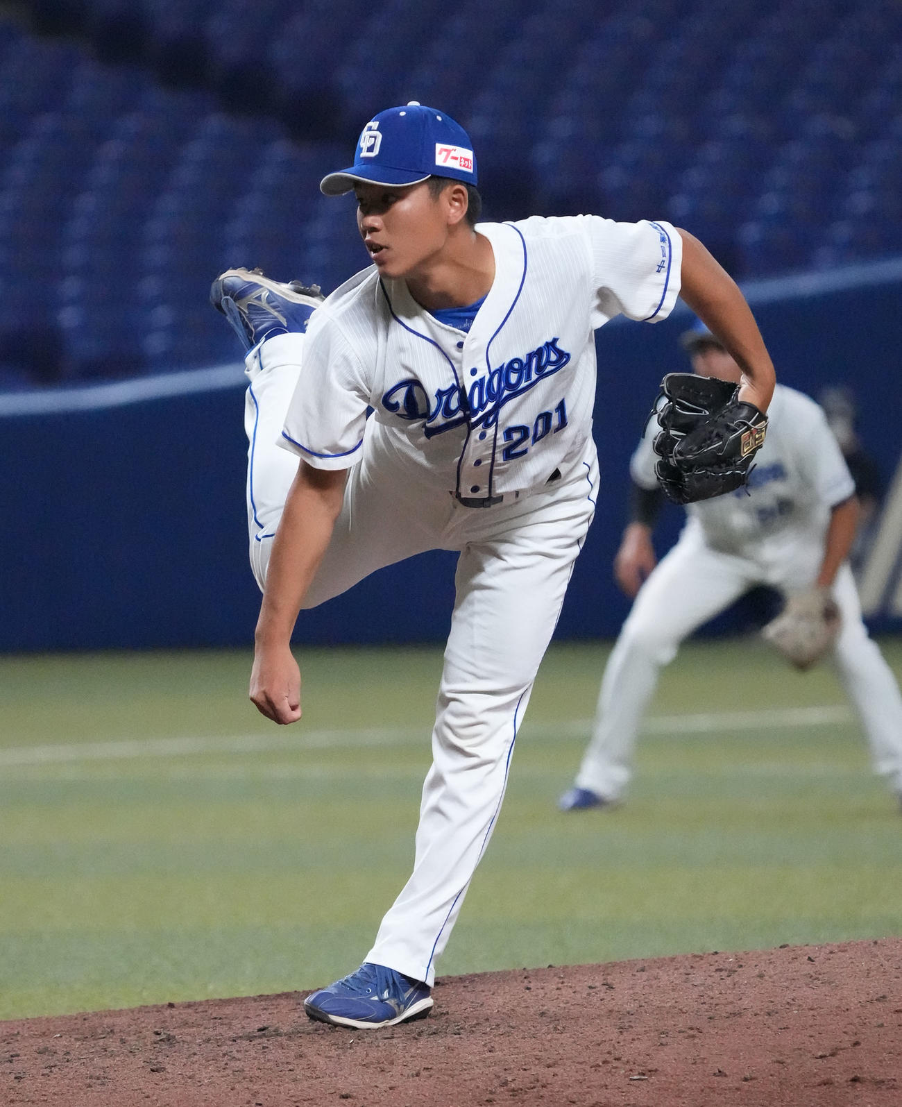 中日・竹内龍臣（2022年8月撮影）