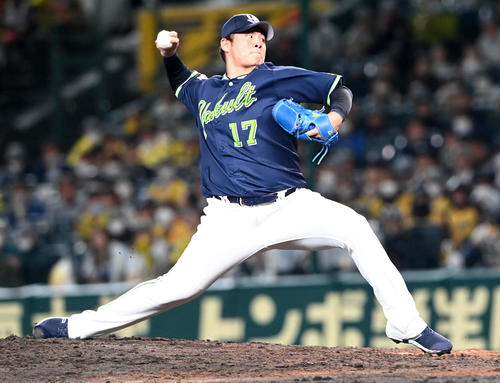 阪神対ヤクルト　ヤクルト3番手の清水（撮影・前岡正明