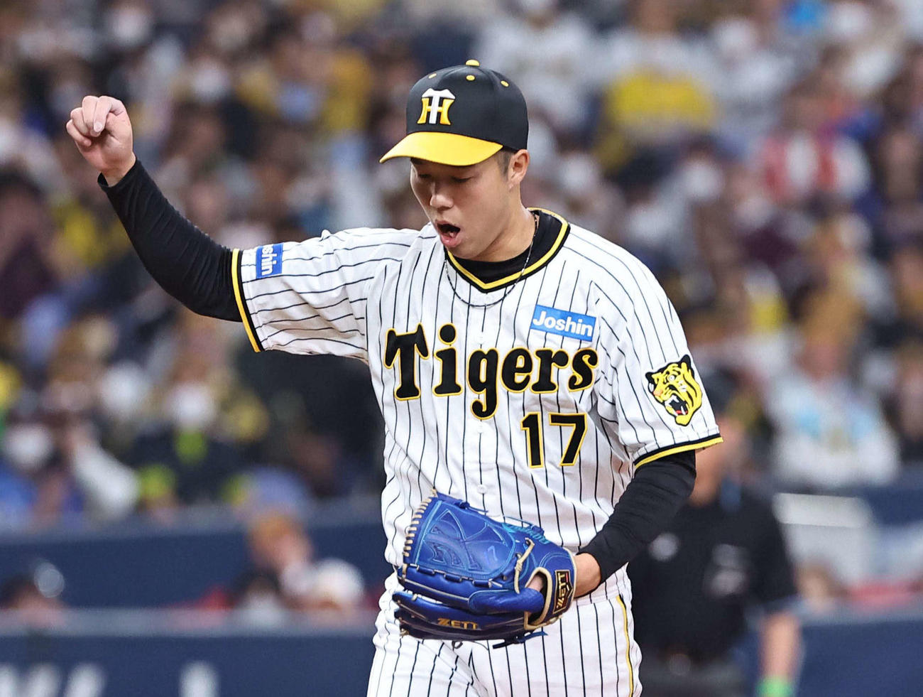 阪神青柳晃洋（2023年3月31日撮影）