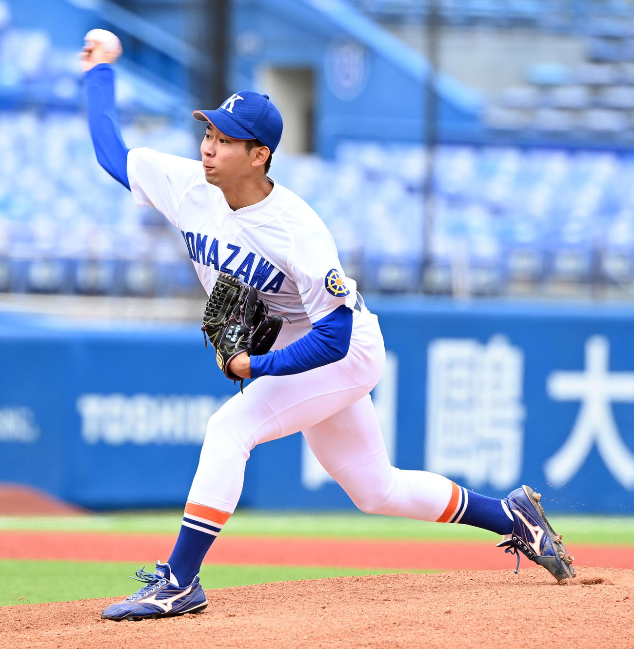 青学大対駒大　駒大の先発松村（撮影・たえ見朱実）