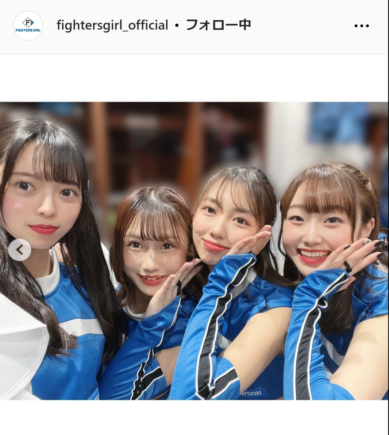 ファイターズガールのインスタグラムから