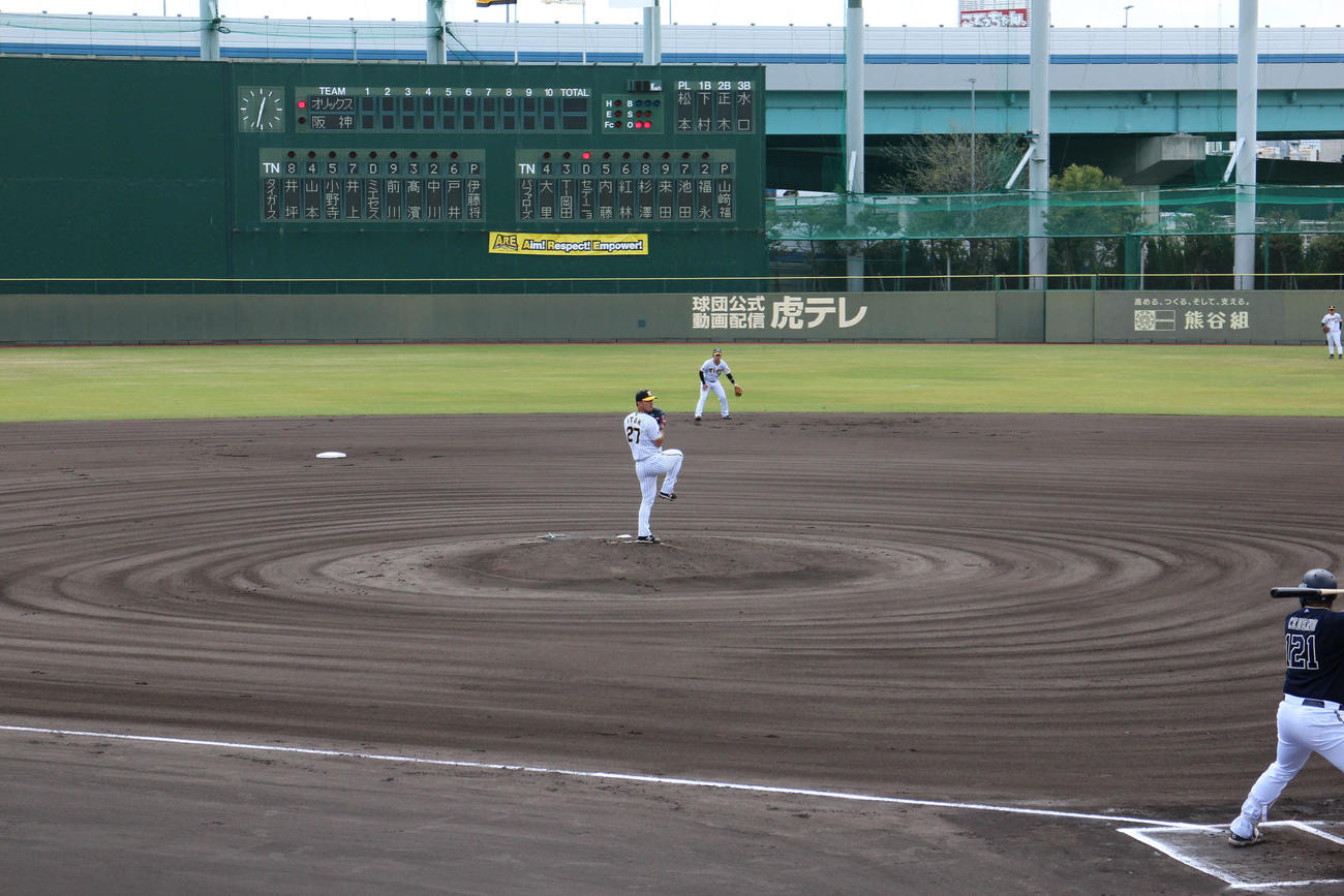 2軍オリックス戦で実戦復帰した阪神伊藤将司