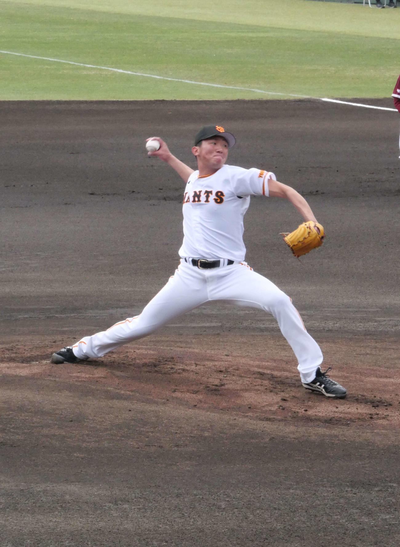 イースタン・リーグ巨人対楽天　先発した巨人田中千（撮影・上田悠太）