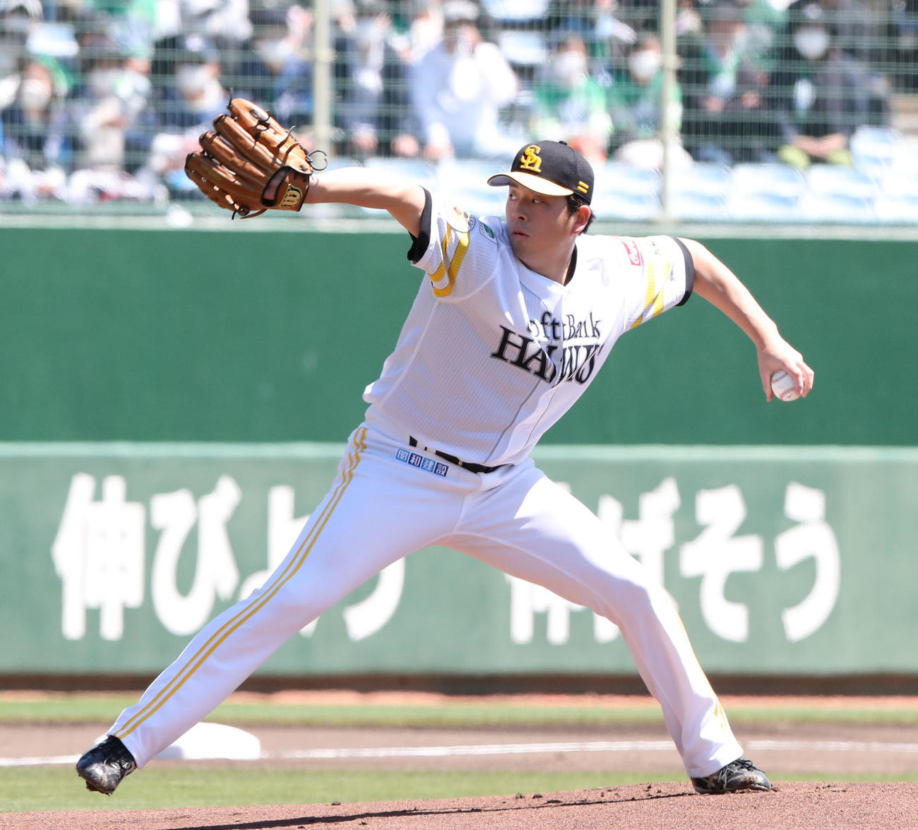 ソフトバンク対西武　先発・大関（撮影・梅根麻紀）